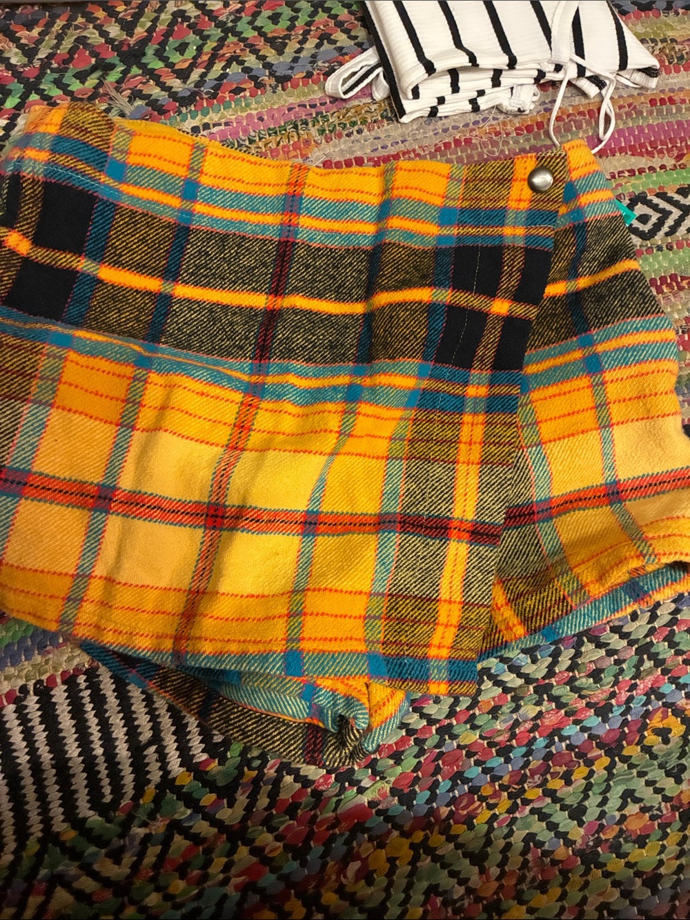 Free people plaid mini skort preloved